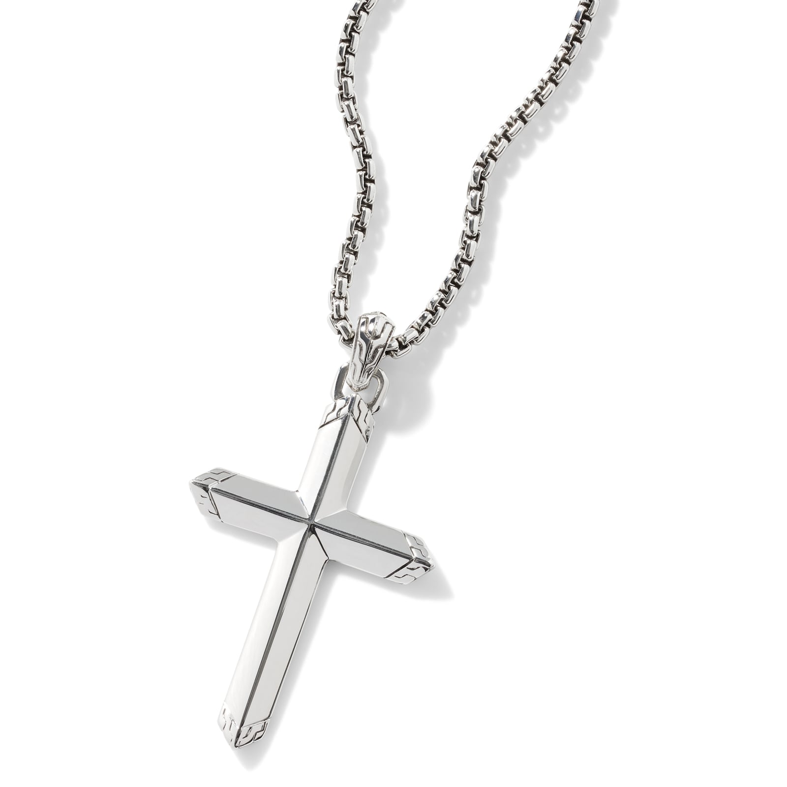 John Hardy Sterling Silver Cross Pendant Necklace, 2.7mm - 22 inches
