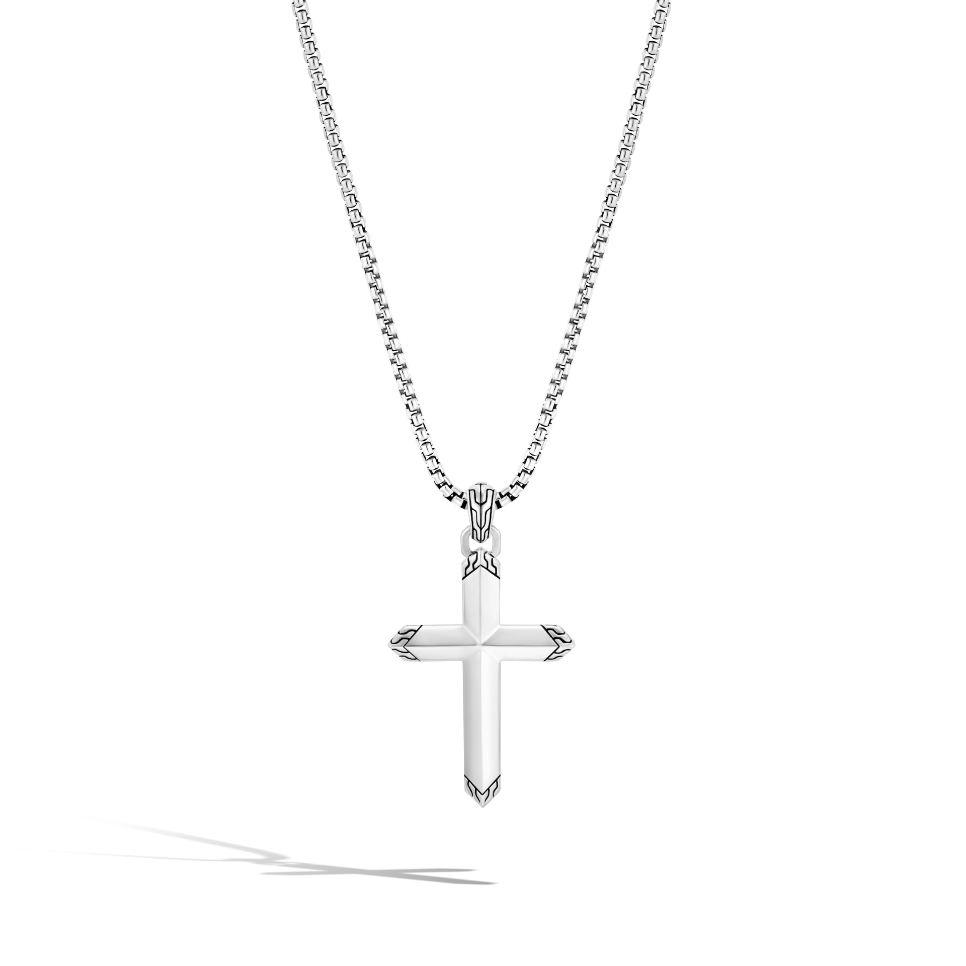 John Hardy Sterling Silver Cross Pendant Necklace, 2.7mm - 24 inches