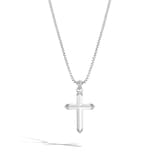John Hardy Sterling Silver Cross Pendant Necklace, 2.7mm - 24 inches