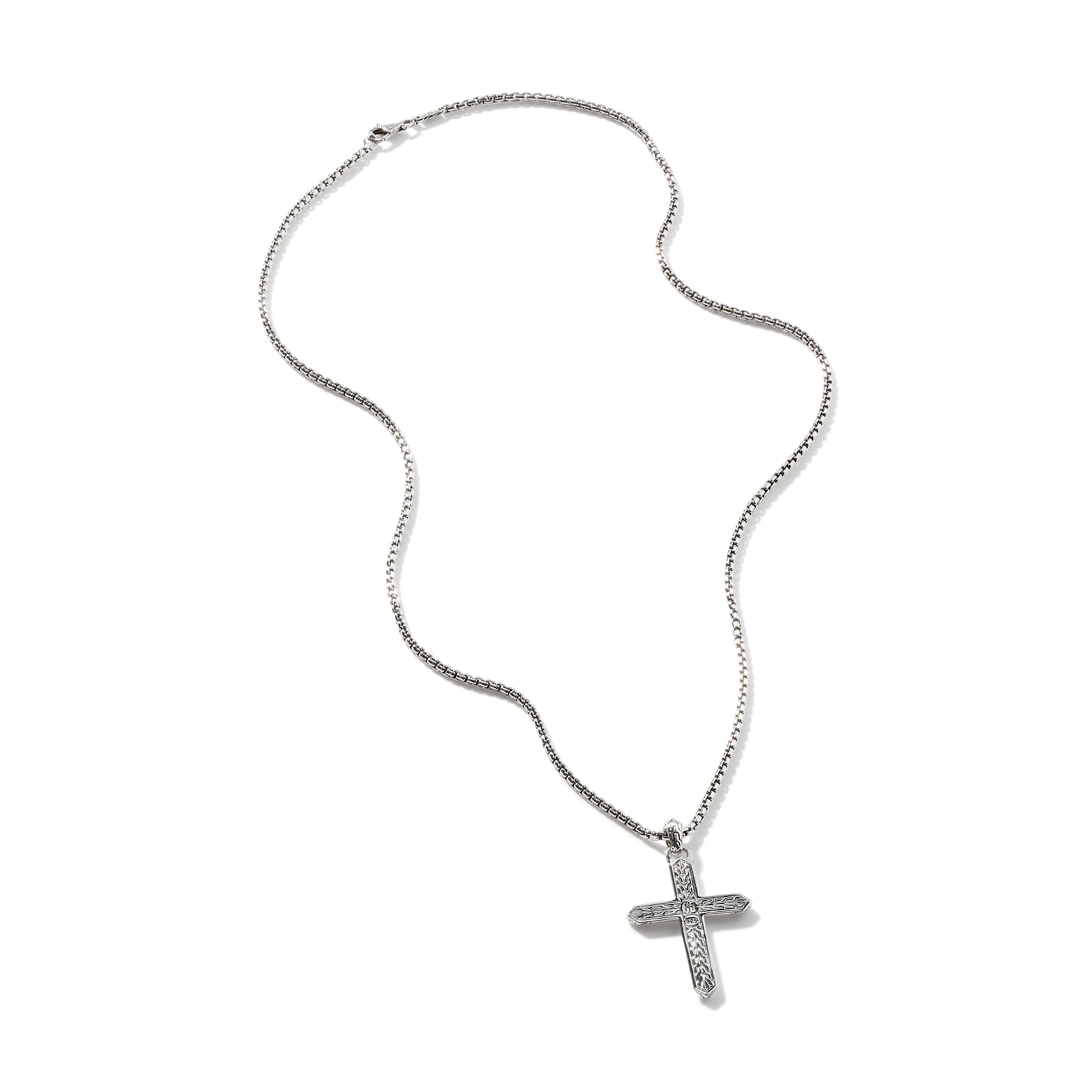 John Hardy Sterling Silver Cross Pendant Necklace, 2.7mm - 24 inches