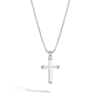 John Hardy Sterling Silver Cross Pendant Necklace, 2.7mm - 26 inches