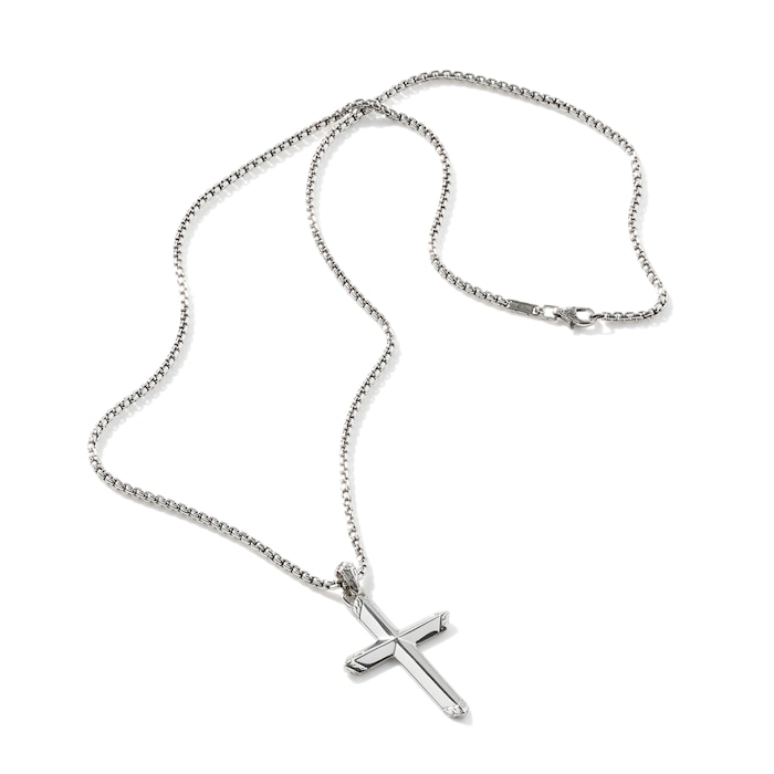John Hardy Sterling Silver Cross Pendant Necklace, 2.7mm - 26 inches