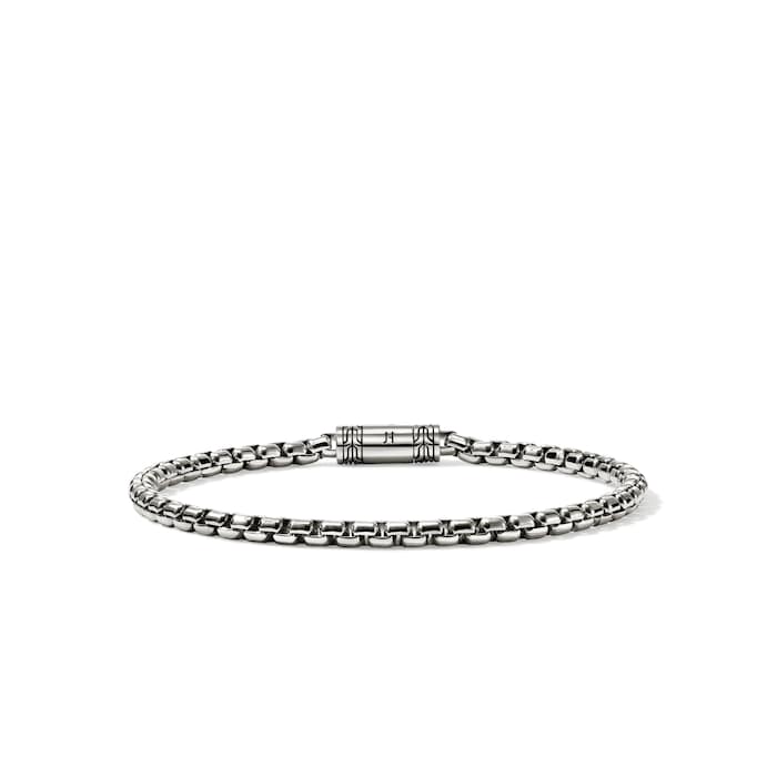John Hardy Sterling Silver Box Chain Bracelet, 3.7mm - Size Small
