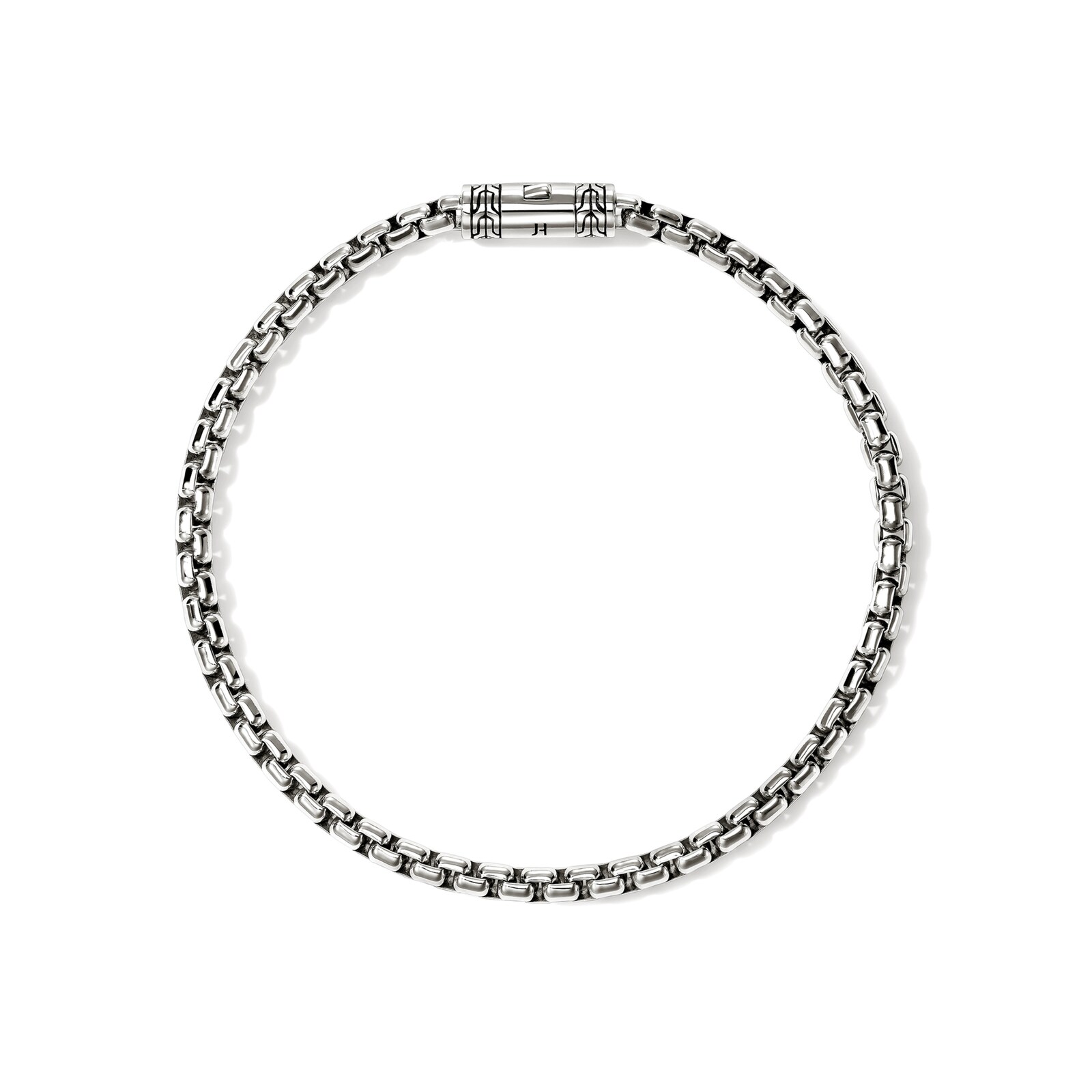 John Hardy Sterling Silver Box Chain Bracelet, 3.7mm - Size Small