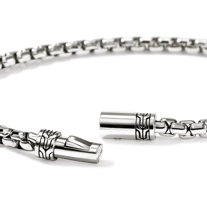 John Hardy Sterling Silver Box Chain Bracelet, 3.7mm - Size Small