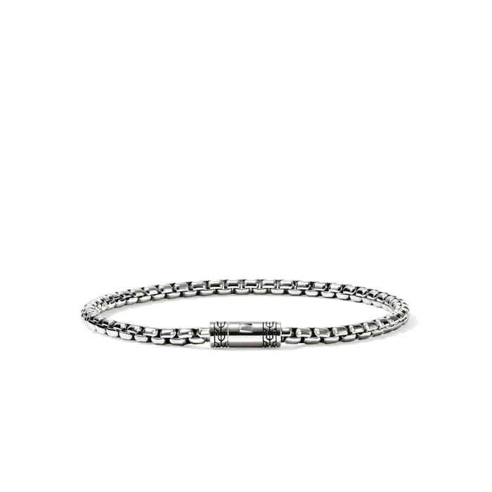 John Hardy Sterling Silver Box Chain Bracelet, 3.7mm - Size Small