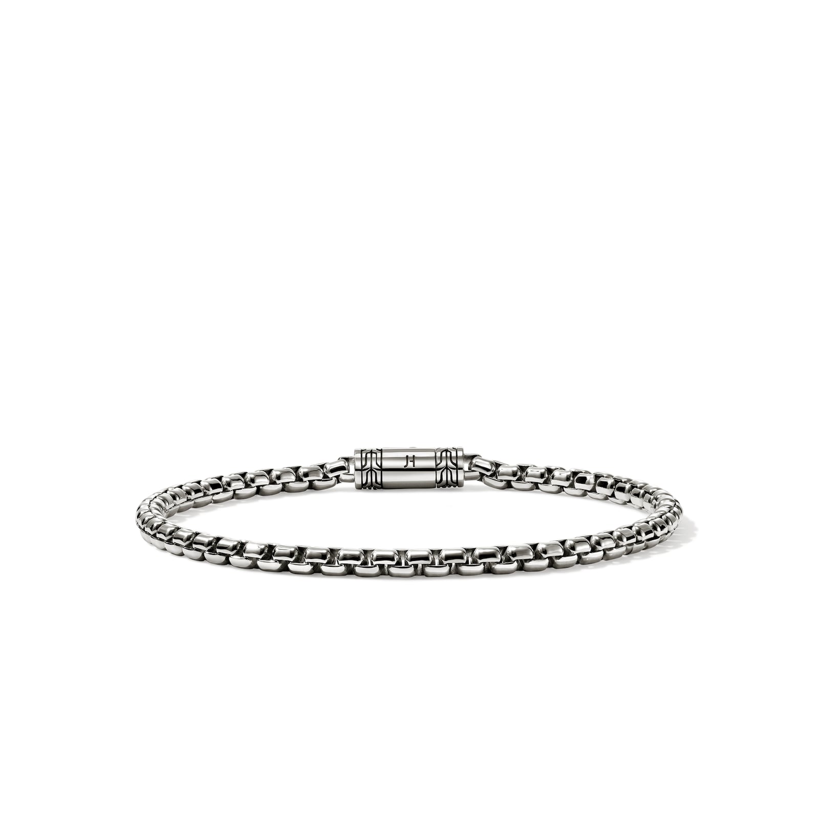 John Hardy Sterling Silver Box Chain Bracelet, 3.7mm - Size 2 x Extra Large