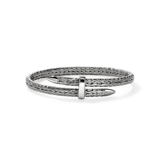 John Hardy Dark Silver Spear Flex Cuff Bracelet, 5.5mm - Size Large