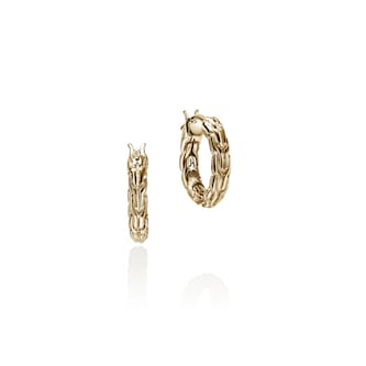 John Hardy 14K Yellow Gold JH Essential Hoop Earrings, 14mm