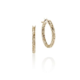 John Hardy 14K Yellow Gold JH Essential Hoop Earrings, 22mm