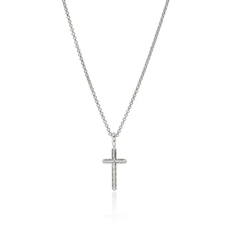 John Hardy Sterling Silver JH Essential Cross Necklace