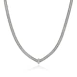 John Hardy Sterling Silver Icon Link 0.21cttw Diamond Necklace, 6mm