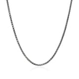 John Hardy Dark Silver Box Chain Necklace, 2.7mm