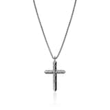 John Hardy Dark Silver Icon 50 Cross Pendant Necklace