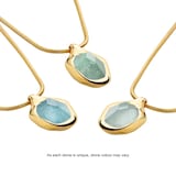 Monica Vinader Odyssey Gemstone Chain Necklace In 18ct Gold Vermeil With Aquamarine