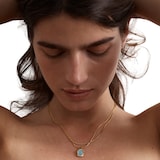 Monica Vinader Odyssey Gemstone Chain Necklace In 18ct Gold Vermeil With Aquamarine