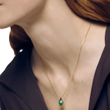 Monica Vinader Odyssey Gemstone Chain Necklace In 18ct Gold Vermeil With Green Onyx