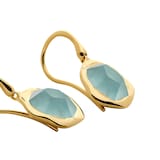 Monica Vinader Odyssey Gemstone Wire Earrings in 18ct Gold Vermeil With Aquamarine