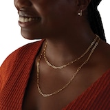 Monica Vinader MV Alta™ Textured Chain Necklace In 18ct Gold Vermeil
