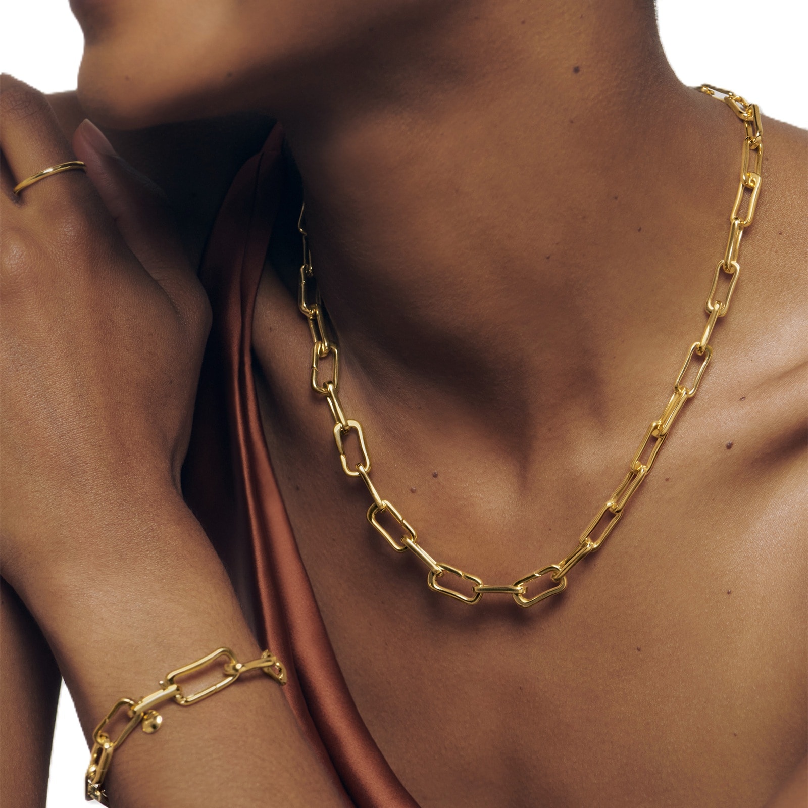 Monica Vinader Alta Charm Necklace In 18ct Gold Vermeil Monica Vinader Alta Charm Necklace In 18ct Gold Vermeil