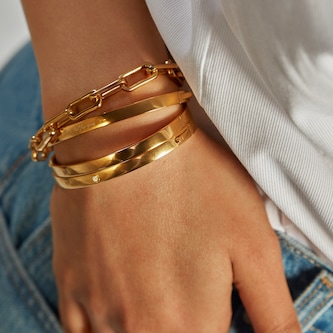 Monica Vinader Alta Charm Bracelet In 18ct Gold Vermeil