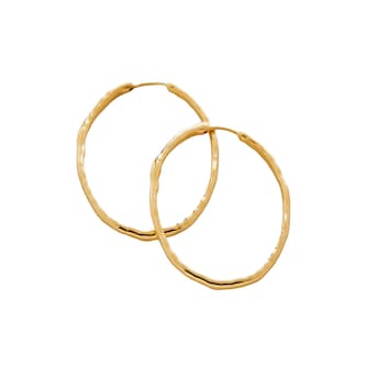 Monica Vinader MV Siren™ Muse Large Hoop Earrings In 18ct Gold Vermeil Monica Vinader MV Siren™ Muse Large Hoop Earrings In 18ct Gold Vermeil