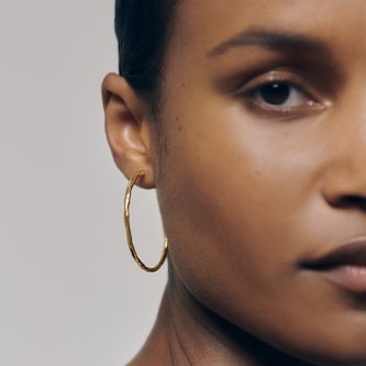 Monica Vinader MV Siren™ Muse Large Hoop Earrings In 18ct Gold Vermeil Monica Vinader MV Siren™ Muse Large Hoop Earrings In 18ct Gold Vermeil