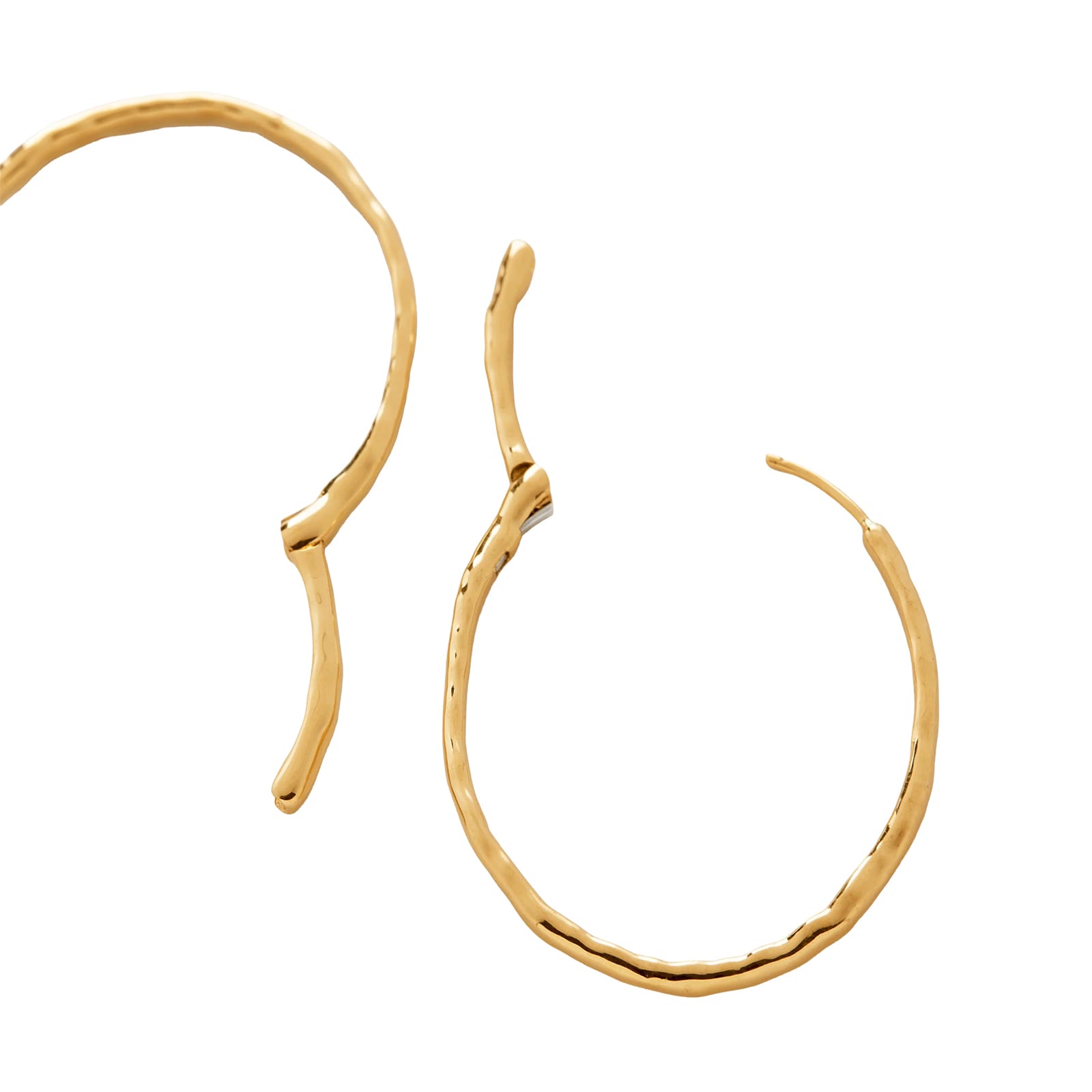 Monica Vinader MV Siren™ Muse Large Hoop Earrings In 18ct Gold Vermeil
