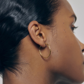 Monica Vinader MV Siren™ Muse Medium Hoop Earrings In 18ct Gold Vermeil