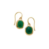 Monica Vinader MV Siren™ Gemstone Wire Earrings In 18ct Gold Vermeil With Green Onyx