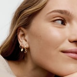 Monica Vinader MV Siren™ Muse Disc Mini Huggie Earrings In 18ct Gold Vermeil
