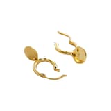 Monica Vinader MV Siren™ Muse Disc Mini Huggie Earrings In 18ct Gold Vermeil