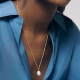 Monica Vinader Baroque Pearl Pendant In 18ct Gold Vermeil