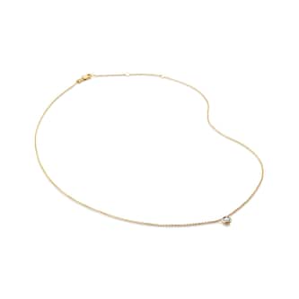 Monica Vinader Solitaire Lab Grown Diamond Chain Necklace In 18ct Gold Vermeil Monica Vinader Solitaire Lab Grown Diamond Chain Necklace In 18ct Gold Vermeil