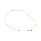 Monica Vinader Solitaire Lab Grown Diamond Chain Necklace In 18ct Gold Vermeil