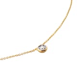 Monica Vinader Solitaire Lab Grown Diamond Chain Necklace In 18ct Gold Vermeil