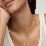 Monica Vinader Solitaire Lab Grown Diamond Chain Necklace In 18ct Gold Vermeil