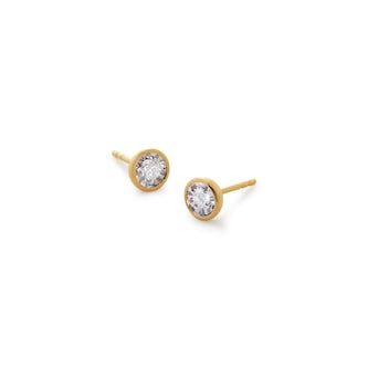 Monica Vinader Solitaire Lab Grown Diamond Stud Earrings In 18ct Gold Vermeil Monica Vinader Solitaire Lab Grown Diamond Stud Earrings In 18ct Gold Vermeil
