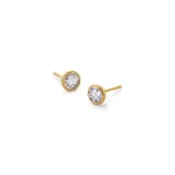 Monica Vinader Solitaire Lab Grown Diamond Stud Earrings In 18ct Gold Vermeil