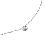 Monica Vinader Solitaire Lab Grown Diamond Chain Necklace In Sterling Silver