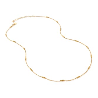 Monica Vinader Triple Beaded Chain Necklace In 18ct Gold Vermeil