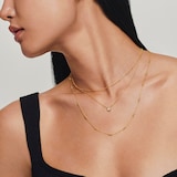 Monica Vinader Triple Beaded Chain Necklace In 18ct Gold Vermeil
