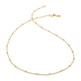 Monica Vinader Beaded Chain Necklace In 18ct Gold Vermeil