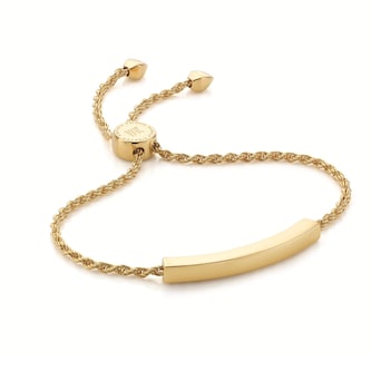 Monica Vinader MV Linear™ Chain Friendship Bracelet In 18ct Gold Vermeil Monica Vinader MV Linear™ Chain Friendship Bracelet In 18ct Gold Vermeil