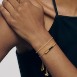 Monica Vinader Linear Chain Friendship Bracelet In 18ct Gold Vermeil