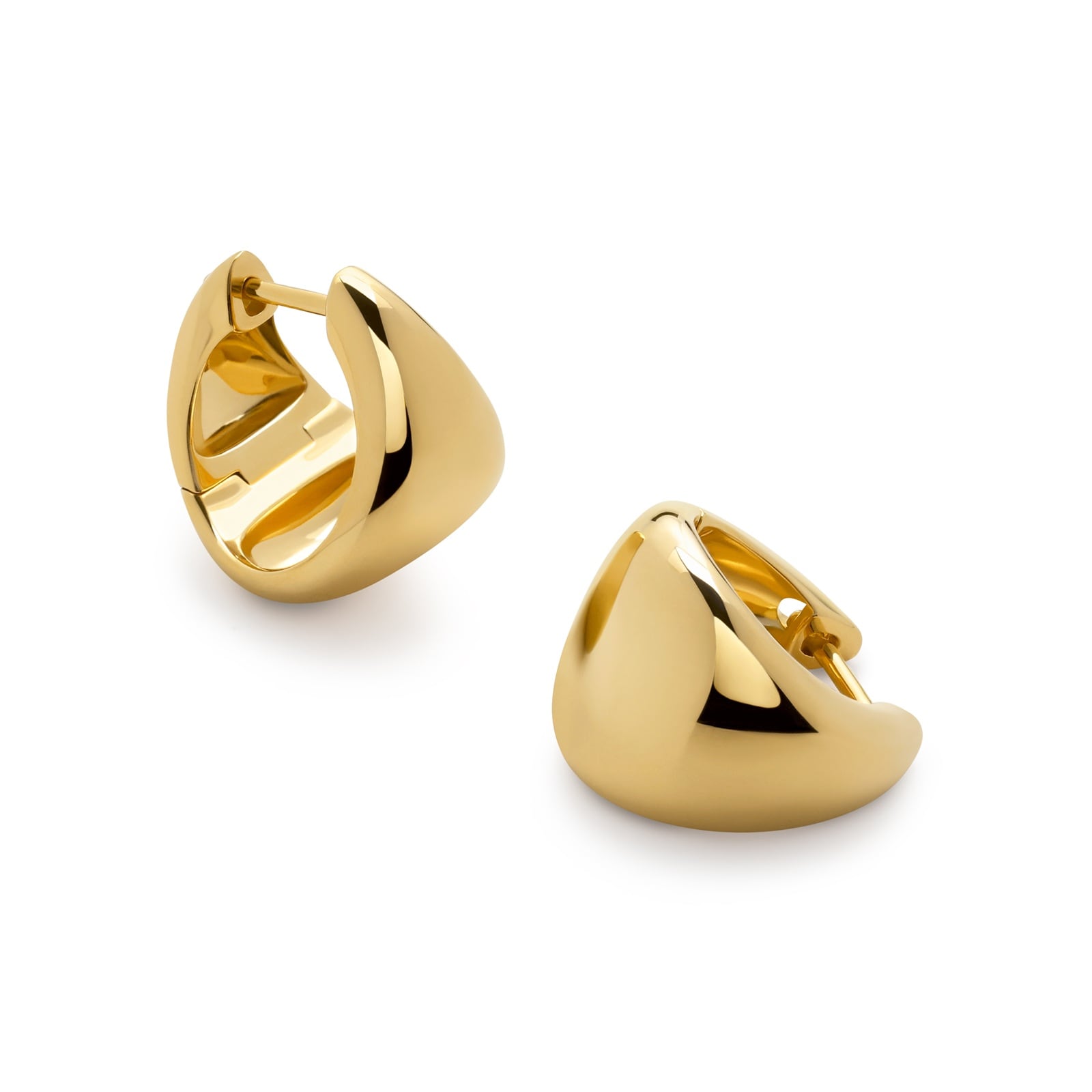 Tapered Small Hoop Earrings In 18ct Gold Vermeil