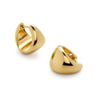 Monica Vinader Tapered Small Hoop Earrings In 18ct Gold Vermeil Monica Vinader Tapered Small Hoop Earrings In 18ct Gold Vermeil