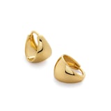 Monica Vinader Tapered Huggie Earrings In 18ct Gold Vermeil