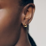 Monica Vinader Tapered Huggie Earrings In 18ct Gold Vermeil
