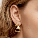 Monica Vinader Tapered Huggie Earrings In 18ct Gold Vermeil